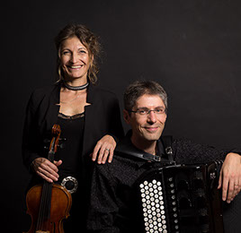 Duo Détour de Babel, Emmanuelle Touly (Violon) et Fabien Packo (Accordéon) Photo Pierre Colletti